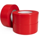 IDL Packaging 2" x 60 Yards Red Stucco Tape, 3 Rolls, Heavy-Duty, Smooth Edge - 60 Days Long-Lasting Bond, Leave No Traces - UV Resistant, Waterproof - Masking or Plastering Jobs