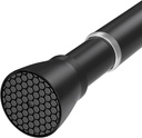 Black Tension Curtain Rod 28 to 48 Inch Spring Rod No Drilling Adjustable Shower Curtain Rod for Windows, Bathrooms, Closet, Kitchen