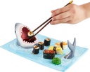 Shark Plates, Upgraded 3-in-1 Shark Sushi Plate, Shark Sushi Plate, Shark Plate with Sauce Compartment, Food Safe Material, Microwave/Oven/Refrigerator/Dishwasher Safe (rectangular)