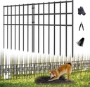 25 Pack Garden Animal Barrier Fence, 17in (H) X 27ft (L) No Dig Fence, Rustproof Metal Garden Fencing Bordere, Decorative Fencing Panel for Dog Rabbits Ground Stakes Defense and Outdoor Patio