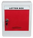 Lepose Durable Plastic Letterbox for Home, Gate, Office, Wall, Apartment, Banglow, Villas with 2 Keys in Red and White Colour
