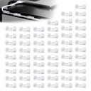 Self Adhesive Cable Tidy Wire Clips, 40 Pcs Cable Management Wall Cable Clips, Strong Viscous Transparent Cable Organizers for Home, Office, Car, Decoration Hanging, Fairy Light, Etc.