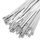 12 Inch (300 x 4.6 mm) SS 304 Stainless Steel Cable Ties Self-Locking Metal Zip Ties for Industrial & Outdoor Use (25 Pcs)