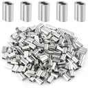 200 Pcs Aluminum Crimping Loop Sleeve 1/16", Cable Ferrule Wire Rope Sleeves Loop Sleeve (200 Pcs)