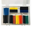 Rpi shop - 170 Pcs Colours Assorted Polyolefin Heat Shrink Tube, Insulated Wire Cable Sleeving Wrap, Multicolour, 7 Different Cut Size with Box