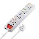 MX 4 Way Universal Power Strip 3 MTR with Individual Switches, Power Indicator & Child Safety Shutter, Multi Socket Extension Board, Spike Guard Extension Cord for Home & Office