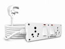Extension Board Heavy Duty 16A | Extension Cord Power Strip high Load Capacity 3000 Watt | 16 amp Socket for AC Refrigerator, Geyser, Oven, ev Charger Charging | 1 Meter Copper Cable.
