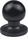 Round Ball Single Dummy Door Knob, Interior Half Decorative Non-Turning Dummy Door Knob, Inactive Stainless Steel Dummy Door Knob,1 Pack (Matte Black)