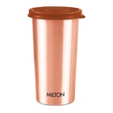 MILTON Copper Tumbler with Lid, 480ml, 100% Pure Copper, BPA Free, Leak Proof, Office, Boosts Immunity, Supports Digestive & Liver Health, Ayurveda Inspired