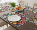 CASA-NEST PVC Printed Placemats for Dining Table, Set of 6 pcs Table Mat Size=45x30 cms