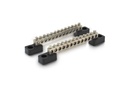 GLOBOMOTIVE 12 Ways Neutral Link Grounding Bar for Cable Looping and Earthing with Bakelite Base, 12 Screw Terminal Brass Made Grounding Strip, Pack of 2