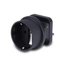 MX 3 Pin Indian Plug to Europe Schuko Socket Adapter 15A, Heavy Duty Power Plug Converter, Compatible with Indian 3 Pin Plug to EU Schuko Socket, Compact Travel & Home Use Adapter