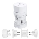 HUMBLE Universal Travel Adapter - International Multipurpose All-in-One Solution for US, AUS, UK, EU, NZ, Europe, North/South America & 150+ Countries (Round) (White)