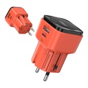 GM TravelEase Lite 45W All-in-One International Travel Adapter | Works in US, UK, EU, AU & 150+ Countries | USB-C & USB-A Fast Charging | 1M 60W Cable Free | Compatible with MacBook, iPhone & Android