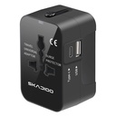 SKADIOO Universal Travel Adapter All in One – 2.4A Universal Adapter Travel, Multi Plug Type C Power Converter for 150+ Countries, Compact and Portable Design