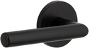 Viaggio CLOMOD_PRV_234_LH Circolo Left Handed Solid Brass Privacy Door Lever Set with Moderno Lever and Circolo Rosette - 2-3/4" Backset - Satin Black
