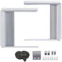 Window Air Conditioner Side Panels with Frame, Room AC Accordion Filler Curtain Kit Parts Adjustable with Frame