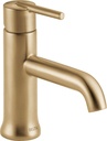 Delta Trinsic Brushed Gold Bathroom Faucet 1 Hole, Single Hole Bathroom Sink Faucet for Vanity, Metal Push-Pop Drain Assembly, Champagne Bronze 559LF-CZMPU