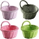 Unomor 4pcs Decorative Woven Storage Basket Multi-function Hanging for Kitchen Fruits Ginger and Garlic Rustic Wall-mounted Design for Home Random Colors