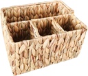 Woven Storage Basket for Cutlery Organizer Multi Function Kitchen Utensil Holder Decorative Pantry Storage Capacity for Utensils Chopsticks Sundries Home Bathroom Use