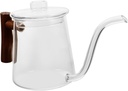 Handheld Glass Coffee Pot Long Narrow Spout Heat Resistant Teapot for Drip Brewing for Family Use Coffee Kettle for Home Brewing