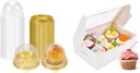 Bundle of 50 Pack Mini Cupcake Container and 15 Pack Cupcake Boxes