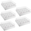 5pcs Transparent Cupcake Boxes Small Cake Containers for Easy Storage Transport Lightweight Bakery Muffin Cases for Various Occasions