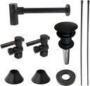 Kingston Brass CC43100DLVOKB30 Trimscape Plumbing Sink Trim Kit with Bottle Trap and Overflow Drain, Matte Black