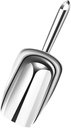 KICHOUSE Stainless Steel Kitchen Scoop Ice Shovel for Food Candies and Grains and Versatile Kitchen Tool for Ice Nuts Dried Fruits and Pet Food
