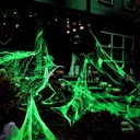 CCINEE Spider Webs Halloween Decorations,200 sqft Glow in The Dark Super Stretch Cobwebs Decoration with 30 Small Glow Fake Spiders for Home Office Haunted House Halloween Indoor and Outdoor Decor