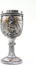 We pay your sales tax Mythical Silver Royal Dragon Wine Goblet Skulls Steampunk Collectible Medieval Halloween Magical Party Home Decor Gift (G16600)