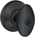 J Series Dublin Keyed Door Knob Finish: Aged Bronze