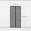 Covers & All Magnetic Screen Door, Made of 6 Oz Black Mesh Resistant to Abrasion (36" W x 96" H)
