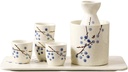 Sake Set Sake Set Sake Set Sake Pot Set Traditional Sake Cup Hand Painted Design Porcelain Pottery Ceramic Crafts Wine Glasses Sake Cups 7 Piece