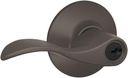SCHLAGE Accent Lever Keyed Entry Lock in Oil Rubbed Bronze - F51A ACC 613