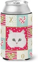 Caroline's Treasures CK5103CC Chinchilla Persian Longhair Cat Love Can or Bottle Hugger, Red Cooler Washable Drink Sleeve Collapsible Beverage Insulated Holder, Can Hugger, Multicolor
