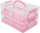 Ciieeo Clear Cake Carrier Box Reusable Decorative Cake Packaging with Two Design for Cupcakes Stylish Transparent Storage for Cakes and Desserts