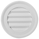 Ekena Millwork 16"W x 16"H x 1 1/8"P, Round Gable Vent Louver, Non-Functional