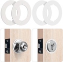 2pcs Door Knob Backing Plates Round Version, Door Reinforcement Handle Hole Cover Scar Plate Accessories Parts for Interior Filler Fixing Repair Backplates