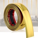 Glossy Gold Peel and Stick PVC Molding Trim, Flexible DIY Wall Accent Strip for Mirror Frame, Cabinet, Edges & Borders and Tiles (590''L x 1.2''W)