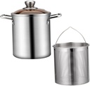 Stainless Steel Frying Pot with Fry Basket Compact Deep Fryer for Home Cooking for Chips Chicken and Vegetables Easy to Use