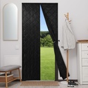 HOMBYS Magnetic Sound Proof Curtains for Doorway, Thicken Soundproof Door Blanket, Temporary Door Draft Stopper, Windproof and Blockout Divider for Doorway, Cold Thermal Insulating