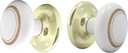 Rousso’s Reproductions Ceramic Passage Door Knob Set with Our Exclusive Engineered Features to Fit All Modern pre-drilled Doors Right Out of the Box for Simple DIY Installation and Years of Service an