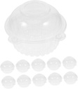 Homoyoyo 100pcs Cupcake Containers Clear Plastic Individual Cake Holders for Muffins Desserts Salads and Snacks Elegant Design for Easy Portability and Multiple Uses