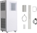 Portable Air Conditioners, 8000 BTU Portable AC, Cools up to 350 Sq. Ft 3-in-1 Mobile AC for Room with Dehumidifier Fan Sleep Mode, 24H Timer, Remote Control, and Window Installation Kit Included