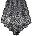 ibohr Halloween Table Runner with Spider Web Lace Festival Table Runner Halloween Table Decoration for Parties & Gatherings, 100% Polyester, 18 X 72 Inch