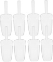 8-Piece Mini Plastic Food Scoop Set Sturdy Ice Cream and Candy Scoops for Buffets White Easy to Use for Desserts and Baking