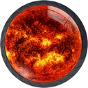 4 Pack Sun Kitchen Cabinet Knobs Round Drawer Pulls Black Dresser Cupboard Door Handles