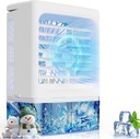 Portable Air Conditioner, Cooling Fan with 3 Speeds & 3 Modes, Evaporative Air Cooler Fan for Home & Office, Small Mini Conditioners, 7 Color Lights 2/4 Hour Timer, 900mL Water Tank