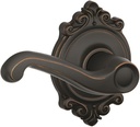 SCHLAGE F10 FLA 716 BRK Brookshire Collection Flair Passage Lever, Aged Bronze